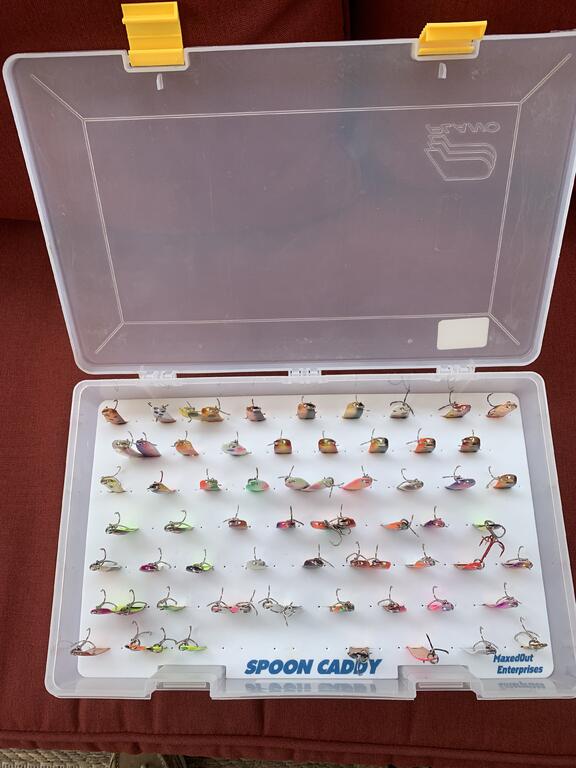 Walleye spoons with Spoon Caddy box - Classifieds - Buy, Sell